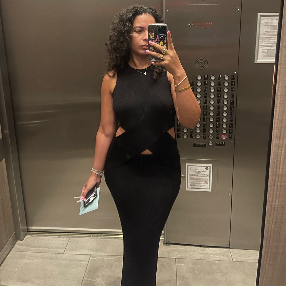 SIR the Label Ribbed Cutout dress